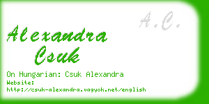 alexandra csuk business card